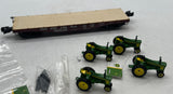 Lionel 2426150 Pennsylvania PRR 40' Flatcar w/ 4 John Deere tractors O SCALE Like New
