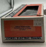 Lionel 6-19401 GREAT NORTHERN Gondola Mainline O Scale Used Damaged Box