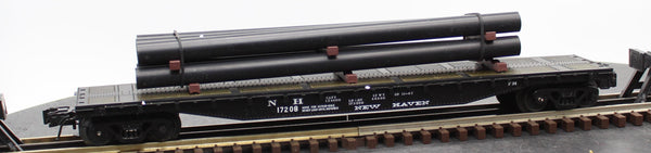 Atlas 9331-1 52.5ft. flat car with pipe load O SCALE Like New