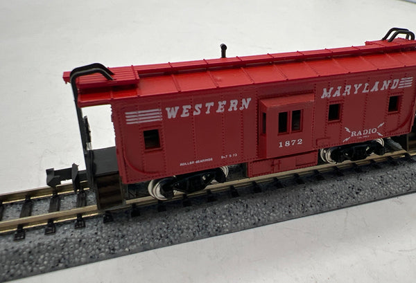Con-Cor 12512 Western Maryland WM bay window caboose red N SCALE Like New