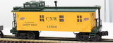 MTH Railking 30-7707 Chicago & North Western Woodsided Caboose Car Illuminated O SCALE Like New No Box