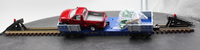 K Line K661-1431 O Gauge Flatcar with '98 Ford Pickup and Figures 10 O SCALE Like New
