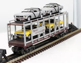 MTH Railking 30-7694 Auto Transportation Auto Carrier Flat Car w/ Chevy Nova O SCALE Like New