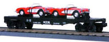 MTH 30-7624 Auto Transport w/1964 Corvettes RailKing O Scale Like New Damaged Box