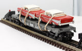 MTH Railking 30-7610 w/57 Chevys Flat Car #1957 O SCALE Used Excellent