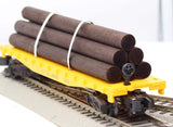 American Flyer 4-9002 BOSTON & MAINE Flat Car w/Logs S Scale Like New