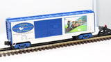 MTH Railking 30-74133 White Swan Park 40' Double Door Box Car O SCALE Like New