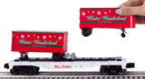 Lionel 2528680 Winter Wonderland Flatcar with Piggyback Trailers LIMITED O SCALE NEW