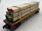 Lionel C-46152 CNW Lumber flatcar w/ created wood load O SCALE Used Excellent No Box