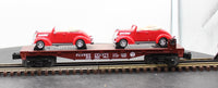 MTH Railking 30-76380 Pennsylvania RailKing Flat Car w/(2) '37 Ford V8 Convertibles O SCALE Used Excellent