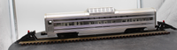 Lionel 6-9579 LIONEL ILLUMINATED BURLINGTON ALUMINUM PASSENGER CAR SILVER KETTLE VISTA DOME CAR O SCALE Used Excellent Damaged Box