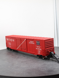 Atlas 7550 ATLAS BURLINGTON DECORATED ACF 60' D.D. AUTO PARTS BOX CAR 2 rail O SCALE WEATHERED (custom decorated) AS IS Used