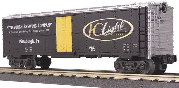 MTH Railking 30-7832 Iron City Beer 3 Reefer Car - Pittsburgh Brewing CO  Black   MIC   O SCALE NEW