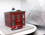 MTH Railking 30-9157 Engine Company 49 Operating Firehouse w/red fire truck O SCALE Like New