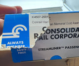 K-Line K4507-2001IC Conrail Harriman Memorial Gold Award Combine Car 2001 O SCALE NEW