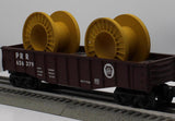 Lionel 6-26379 Pennsylvania PRR O27 Gondola w/Cable Reels O SCALE Like New