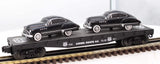 Lionel 6-17537 Flatcar with Black Touring Coupes Route 66 O Scale Like New