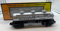 MTH Railking 30-7362 Texaco 3-Dome Tank Car - Silver O SCALE Like New