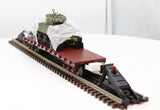 MTH Premier 20-98743 Union Pacific 50-Ton 41' Wood Flat Car w/(1) Sherman Tank O SCALE Like New