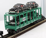 MTH Railking 30-7682 New York Central Auto Carrier Flat Car #MDAX 325 W/ERTL 49 Mercurys O SCALE Like New