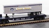MTH Railking 30-7633 Baltimore & Ohio Flat Car w/ trailer O SCALE NEW