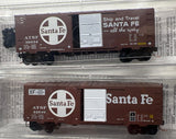 Micro Trains 73040 73010 ATSF Santa Fe Set of 2 freight cars N scale  Like New
