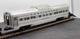 Lionel 6-9579 LIONEL ILLUMINATED BURLINGTON ALUMINUM PASSENGER CAR SILVER KETTLE VISTA DOME CAR O SCALE Used Excellent Damaged Box