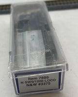 Life-Like Trains 7889 Norfolk & Western 3375 SW9/1200 w kadee style couplers N SCALE Like New