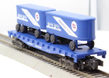 American Flyer 6-48502 Wabash flat Car with Trailers S SCALE Like New