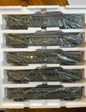 MTH Premier 20-65200 Pittsburgh & Lake Erie PLE Military green 5-Car 70' Streamlined Passenger Set Ribbed Sided O SCALE NEW