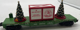 MTH Railking 30-76673 Christmas RailKing Flat Car w/Lighted Christmas Trees O SCALE Used Excellent