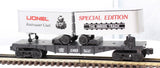 Lionel 6-0781 LRRC Flat Car Railroader Club With 2 Vans O Scale Like New