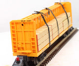 Lionel 6-16397 MILWAUKEE ROAD I Beam Flatcar  w/ lumber load Mainline #16397 O Scale Used