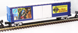 MTH Railking 30-70108D Christmas 50' Double Door Plugged Boxcar With LED Lights O SCALE Like New
