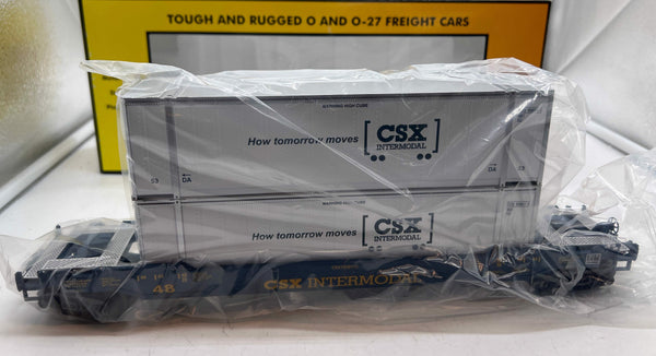 MTH Railking 30-7051a CSX RailKing Husky Stack Car Scale O SCALE NEW