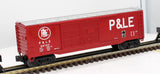 MTH Railking 30-74098 Pittsburgh & Lake Erie 40' Double Door Box Car O SCALE Like New