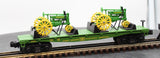 MTH Railking 30-7028A John Deere Flat Car O SCALE Like New