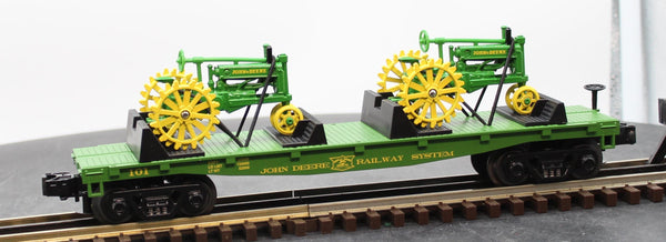 MTH Railking 30-7028A John Deere Flat Car O SCALE Like New
