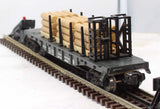 Lionel 6-16347 ONTARIO NORTHLAND Bulkhead Flat Wood Load O Scale (missing bulkhead and 1 stantion) Used