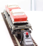 MTH 30-7610 MTH w/57 Chevys Flat Car RailKing O Scale Used