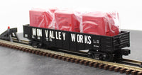 MTH 30-4159B RAILKING Mon Valley Works Gondola with (3) LCL Containers O SCALE Like New