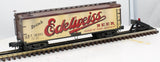 Atlas 6705-2 40' Woodsided Reefer car Edelweiss beer#18303 O SCALE WEATHERED AS IS Like New