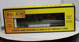 MTH Railking 30-76741 Christmas RailKing Flat Car w/LED Lights Santa Sleigh & Reindeer green O SCALE Like New