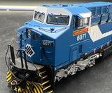 Broadway Limited Imports BLI  BLUE LINE 5059 BHP Iron Ore GE AC6000 #6071 w/ low ditch lights, blue scheme, DC Sound DCC READY HO Scale Like New