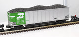 MTH Premier 20-9701 Burlington Northern Coalporter Hopper Car Heavy ABS Plastic Shell Sprung Die-Cast Trucks O SCALE Like New