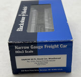 Blackstone Models b340229w  D&RGW 30Ft.Stock Car, Weathered Car #5723 HOn3 SCALE Used as is
