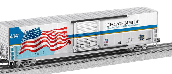 Lionel 2026370 Union Pacific UP George Bush 4141 LED 60' Flag Boxcar O SCALE NEW