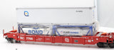 K-Line K7755 FEC DTTX Gunderson W/FEC And Santa Fe Container O SCALE Like New