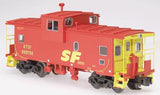 Atlas 6621 ATSF SANTA FE MERGER Extended Vision Caboose 3 RL  999700 O Scale Like New No Box