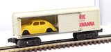 K-Line K-5713 Erie Lackawanna Box Car With 2 Autos O SCALE Used Damaged Box